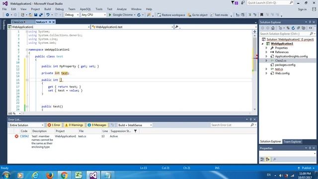 What is the code snippet for creating a property in Visual Studio смотреть онлайн