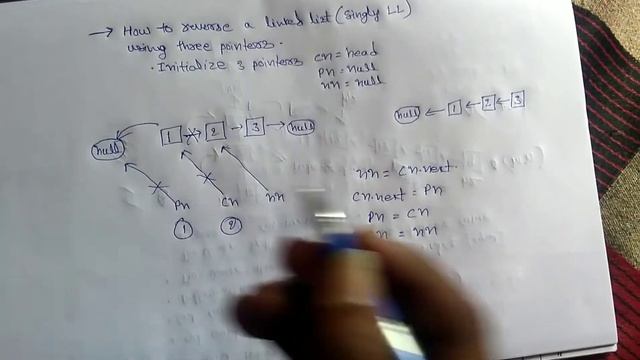 How to reverse a linked list(singly LL) using three pointers? смотреть онлайн