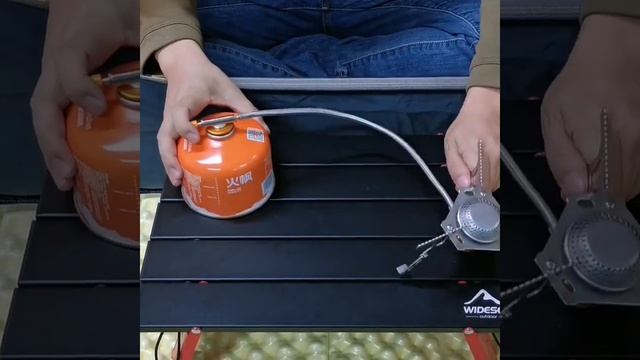 Туристическая газовая горелка с коробкой для хранения. смотреть онлайн