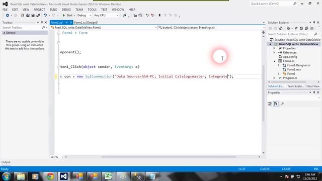 [C#] Читать из Microsoft SQL Server, и отображать их в DataGridVIew смотреть онлайн