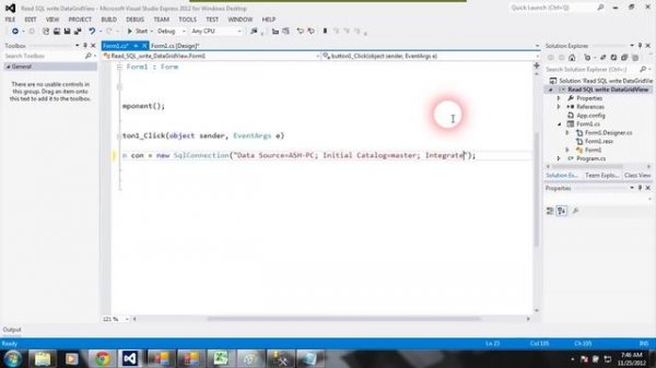 [C#] Читать из Microsoft SQL Server, и отображать их в DataGridVIew