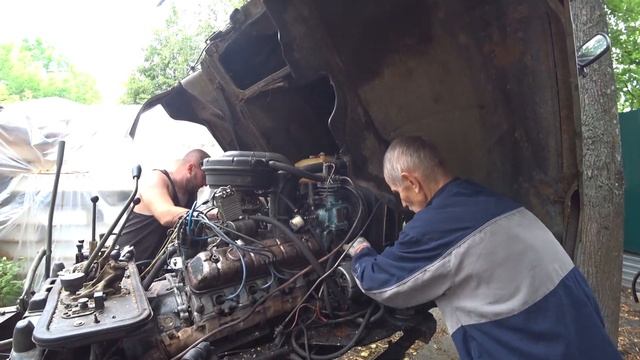 ПЕРВЫЙ ЗАПУСК нового двигателя ГАЗ 66. Наконец-то! смотреть онлайн