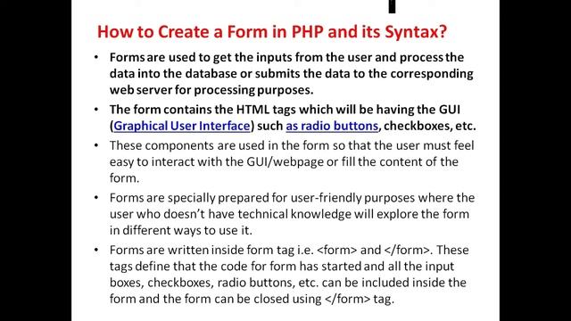 Form Handling In PHP смотреть онлайн