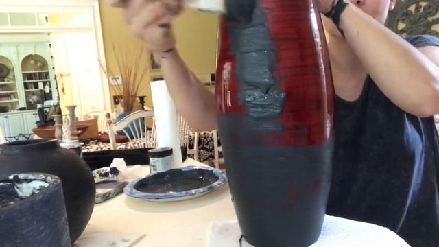 Painting OLD VASES | Adding faux stone texture to vases | Definition Home смотреть онлайн