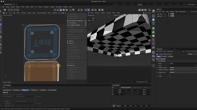 Cinema4D BakeObject To Texture