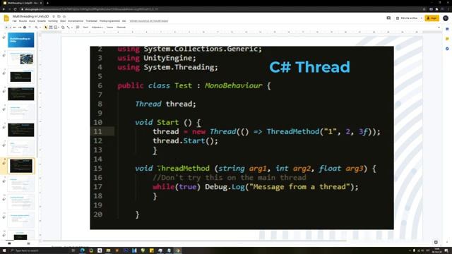Multithreading in Unity смотреть онлайн