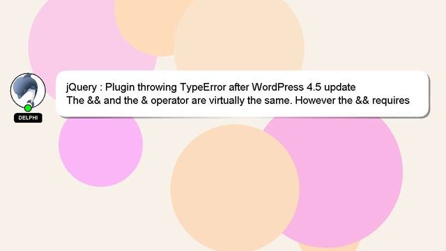 jQuery : Plugin throwing TypeError after WordPress 4.5 update смотреть онлайн