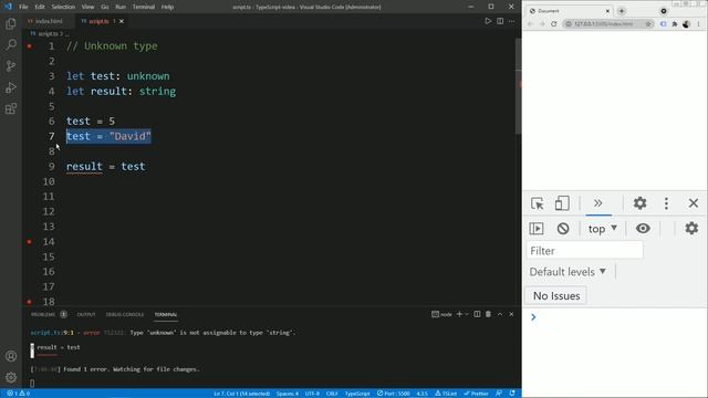 24. TypeScript - Unknown type v TypeScriptu смотреть онлайн