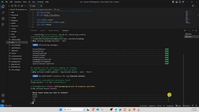05 Install Laravel Breeze, How to install laravel breeze with blade on Laravel 10 смотреть онлайн