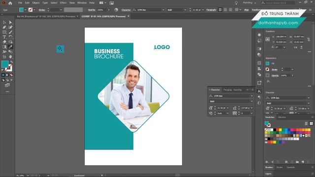 Adobe Illustrator CC 2020: Design Brochure Cover Page смотреть онлайн
