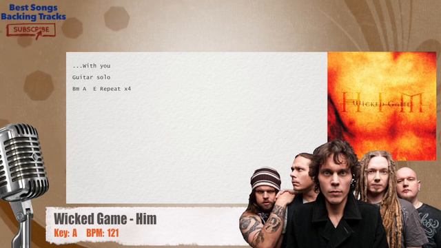 🎙 Wicked Game - Him Vocal Backing Track with chords and lyrics смотреть онлайн