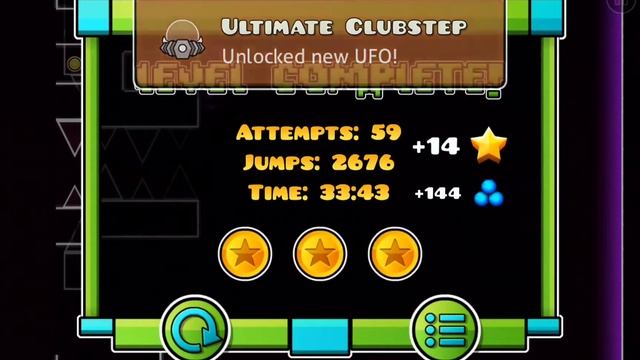 14 Уровень - ClubStep. (3 Монеты) | Geometry dash смотреть онлайн