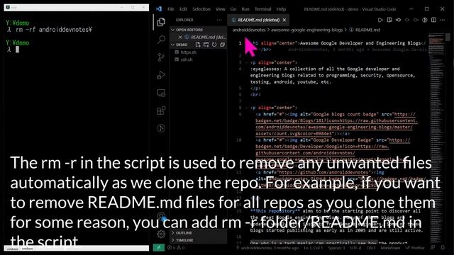 Bash Script to remove useless files automatically & creating username folder on Git Clone смотреть онлайн