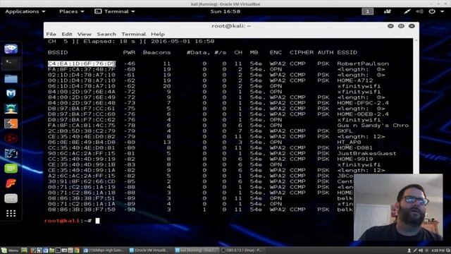 Scan all wifi networks within range and clone mac address in Kali Linux смотреть онлайн