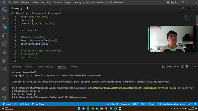 Curso PYTHON desde CERO #6 - ARRAY смотреть онлайн