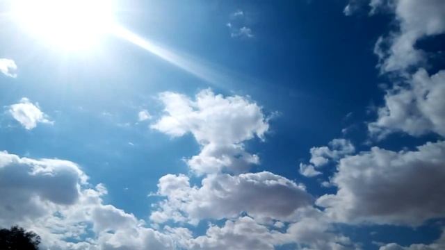 TIME-LAPSE SPRING BLUE SKY BISKRA-ALGERIA