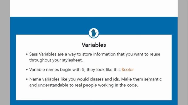 SASS | variable overview смотреть онлайн