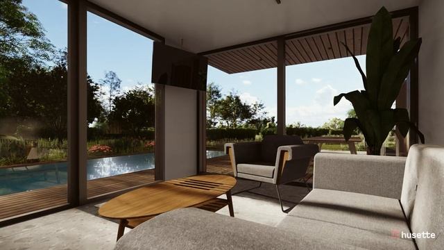 #6 Poolhouse in natural Ash (thermowood) in Ronse (Belgium) - by Husette смотреть онлайн