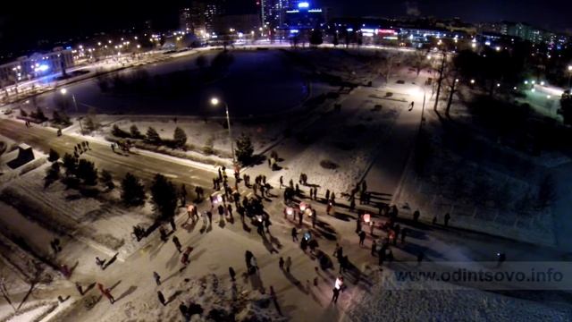 Аэросъемка: запуск небесных фонариков в Одинцово смотреть онлайн