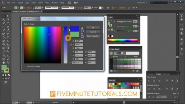 Adobe Illustrator Color Picker and color Palette Tutorial
