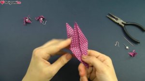 Paper Origami Earrings Cranes/Swans (Origami Jewelry) Instructions