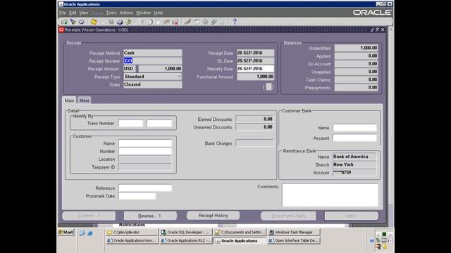 Oracle E-Business Suite - AR Cash Receipt Creation- Public API смотреть онлайн