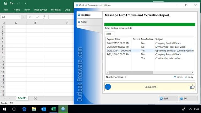 Get Outlook Message AutoArchive and Expiration Report смотреть онлайн