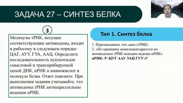 Общая биология - 1 Тема 4 "Синтез белка - практика" смотреть онлайн