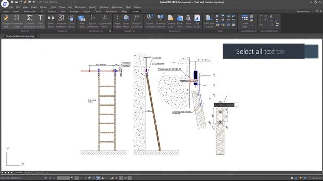 GstarCAD Express Tools- Enclose Text, Auto Numbering and Orientation смотреть онлайн