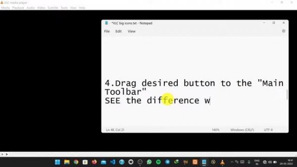 Increase Button Size in VLC Media Player