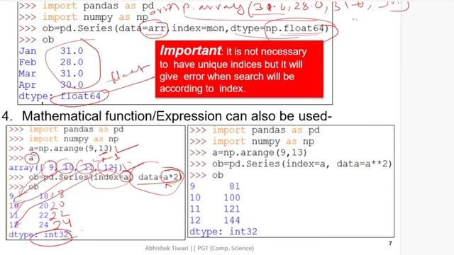Python Pandas Part 2 || Series Object || Informatics Practices New 2020-21 || Abhishek Tiwari || V3 смотреть онлайн
