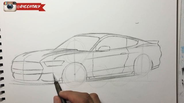 Como Dibujar un FORD MUSTANG a LAPIZ смотреть онлайн