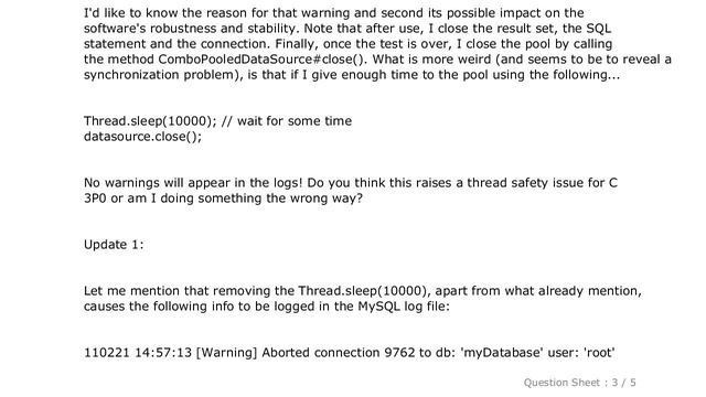MySQL : Is C3P0 thread-safe? смотреть онлайн