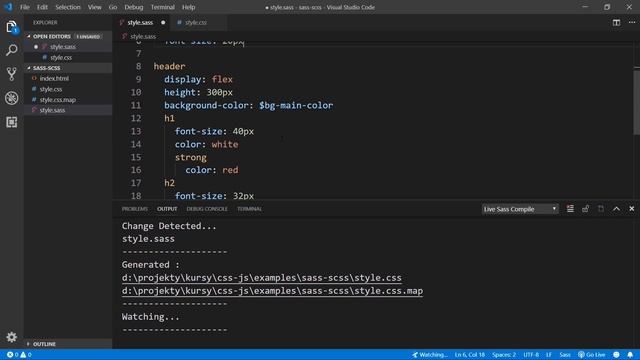 Wprowadzenie do preprocesora Sass смотреть онлайн