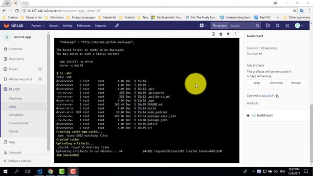 5. [GitLab-CI] Build tự động: Artifacts смотреть онлайн