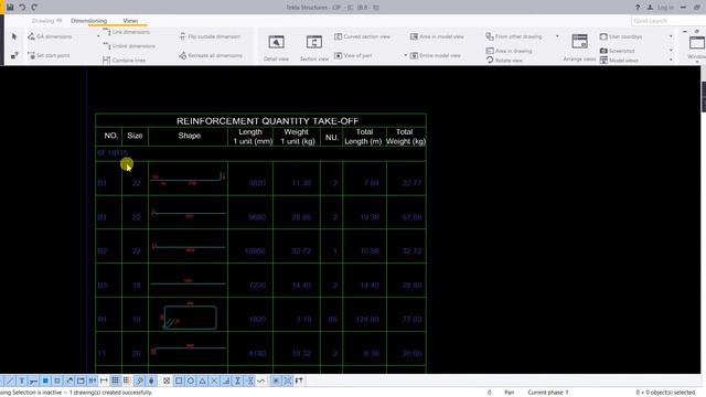 Rebar shop drawing for beam by Tekla смотреть онлайн