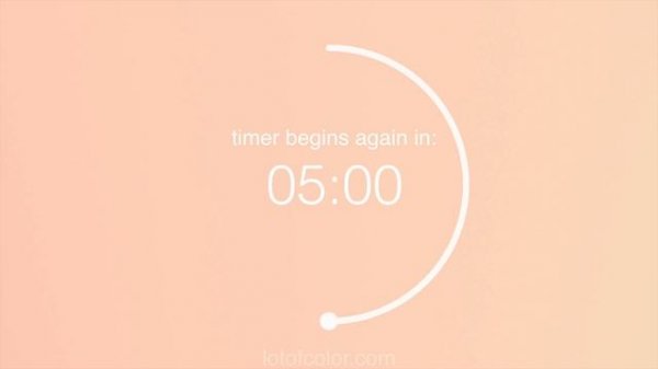 50 Minute Pomodoro Timer / 10 Minute Break - Pastel Color Wheel - Repeats 10x - Study & Focus Timer