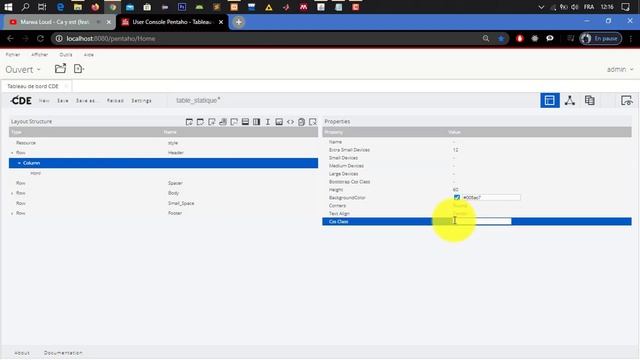 Pentaho Server BI : Table Bord Statique (Part 1).