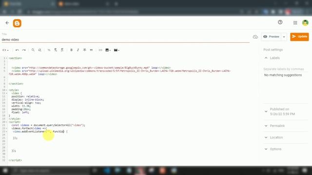 how to make my video play when hover on it and pause on Mouseout - pure javascript смотреть онлайн