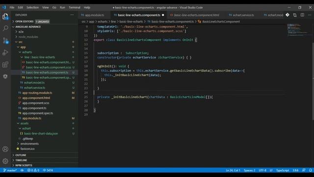 #2. Implement Basic line Echarts with angular 10 : tutorial-2 : Echarts with angular 10 tutorials. смотреть онлайн