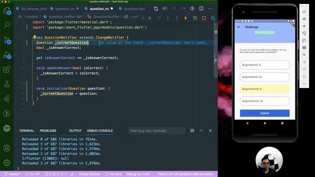 Creating Learn Flutter App | Answer Flow | Coding #6 смотреть онлайн