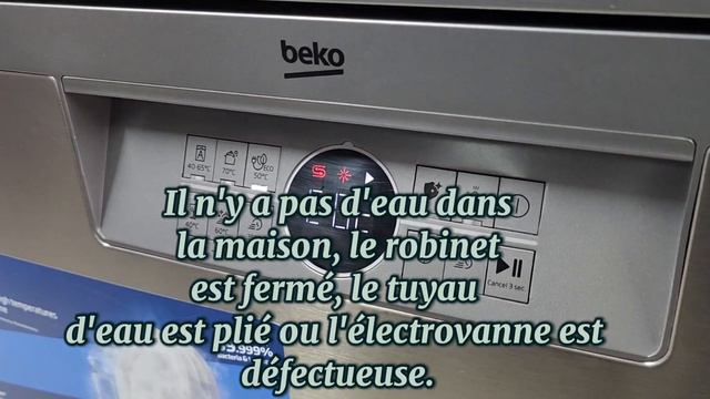 code erreur E02 for dish washer BEKO ERROR E02// code panne E02 lave-vaisselle Beko смотреть онлайн