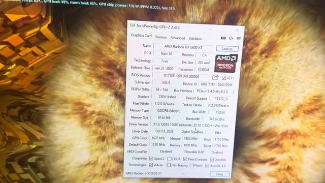 Asus Rx 5600xt Evo смотреть онлайн