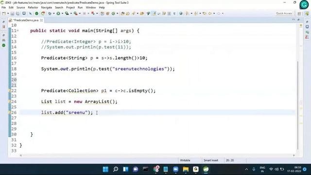 JDK8 Features (Functional Interface-Predicate) Session-9 | By Mr. Sreenivas смотреть онлайн