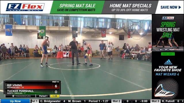 Mat 4 125 Rip Vining Michigan Red Vs Tucker Marshall North Carolina смотреть онлайн