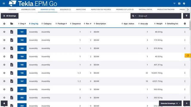 Enhanced Drawings area in Tekla EPM Go 2020i смотреть онлайн