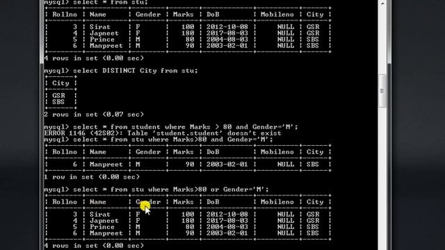 SQl Clause, Operators and Aliases смотреть онлайн