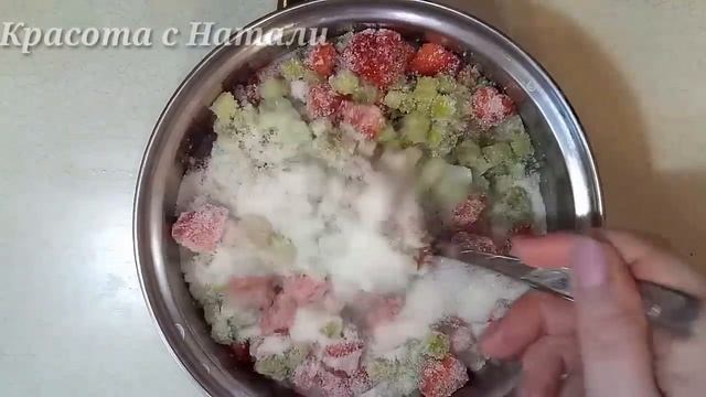 ДВА ВИДА варенья ИЗ РЕВЕНЯ. ВАРЕНЬЕ из ревеня С АНАНАСОМ. Варенье ИЗ РЕВЕНЯ с КЛУБНИКОЙ. смотреть онлайн