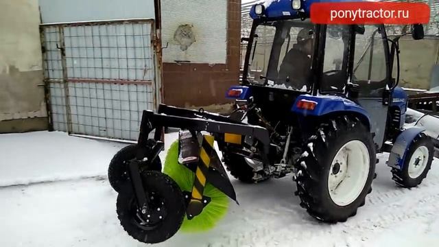 Уборка снега - минитрактор Джинма 264Е с теплой кабиной. смотреть онлайн