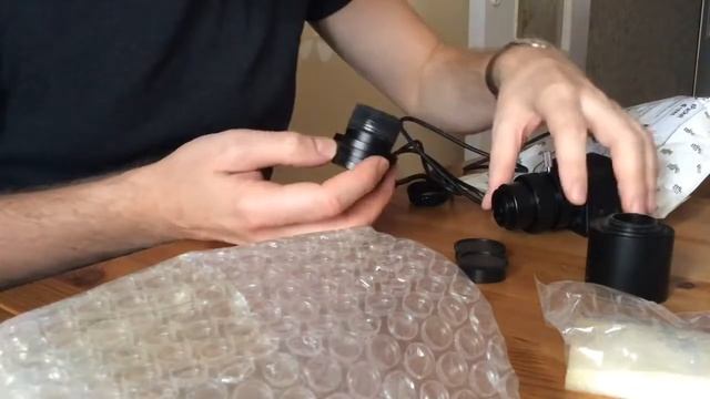 Покупки на ebay 0.5X C-MOUNT Lens Adapter For Microscope Video Camera - адаптер для камеры смотреть онлайн